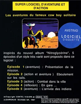 Lucky Luke - Nitroglycerine (F) (1987) box cover back